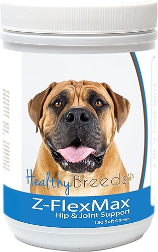 Healthy Breeds Boerboel Z-Flex Max - Soporte para cadera y articulaciones para perro, 180 unidades