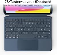 HOU iPad 10. generáció billentyűzetes tok forgó billentyűzettel, 7 szín háttérvilágítás 4