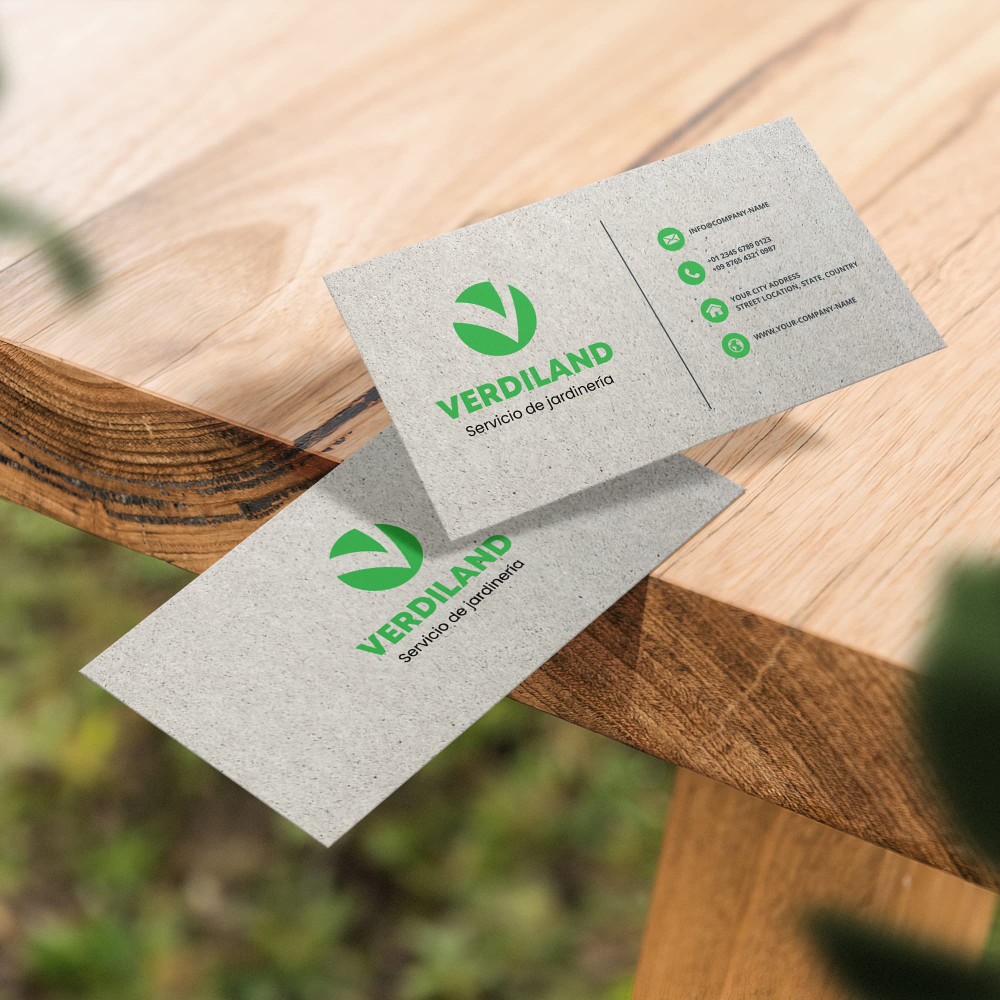 Tarjetas Personalizadas Biodegradable Césped de 400gr – Tarjetas de Visita Ecológicas para Empresas en Papel Reciclado – 250/500 y 1000 unidades