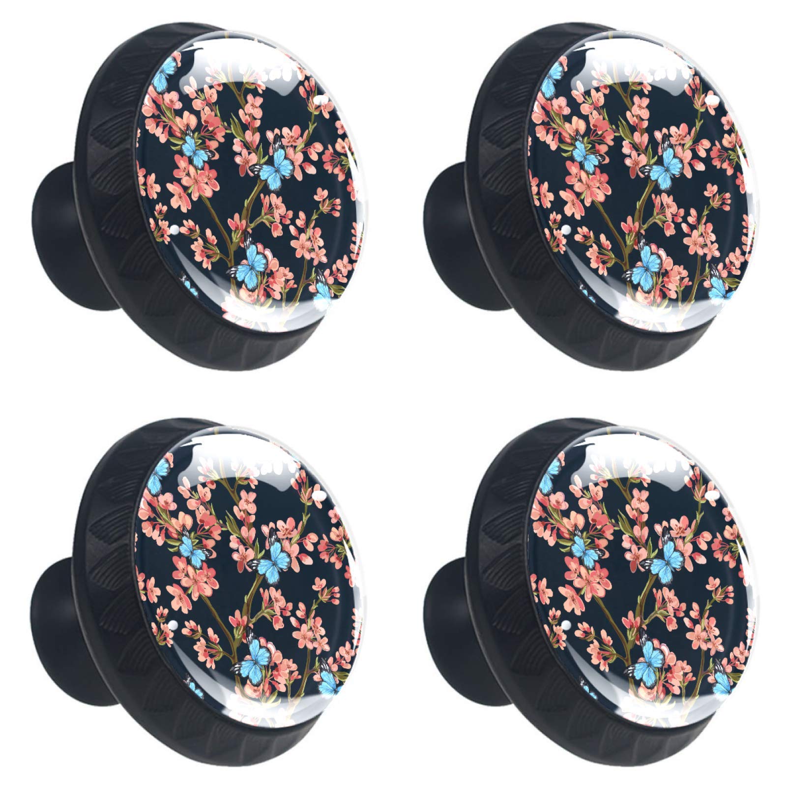 Boutons en verre japonais pour meuble de cuisine lot de 4