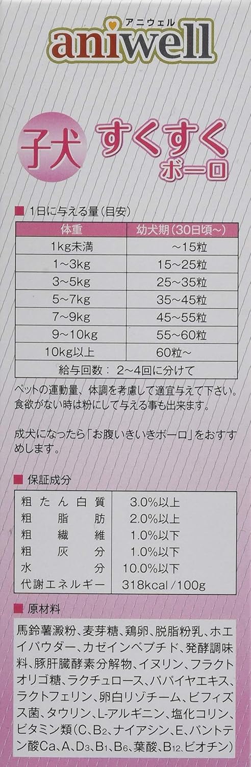 Amazon アニウェル Aniwell 子犬すくすくボーロ g 40粒程度 3袋入 アニウェル Aniwell ビスケット クッキー スナック 通販 Amazon アニウェル Aniwell 子犬すくすくボーロ g 40粒程度 3袋入 アニウェル Aniwell ビスケット クッキー スナック 通販