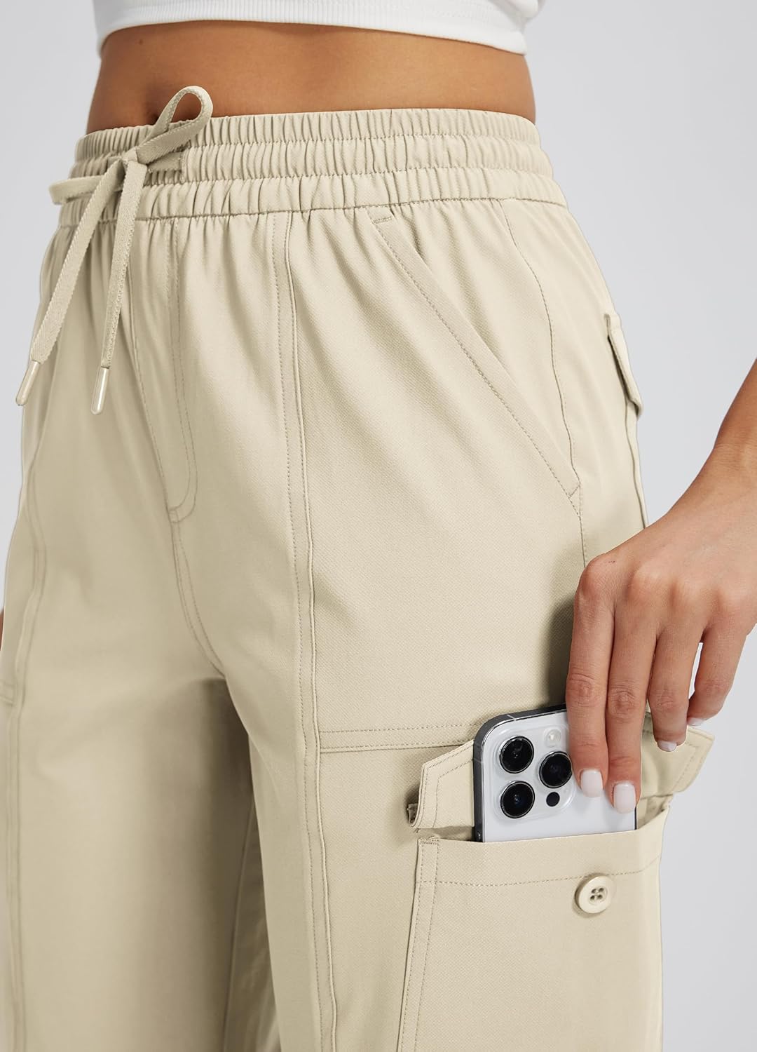 Libin Women's Capri Pants Cargo Capris Travel Hiking Casual Summer Cropped Pants Stretch Quick Dry Water Resistant - Image 5