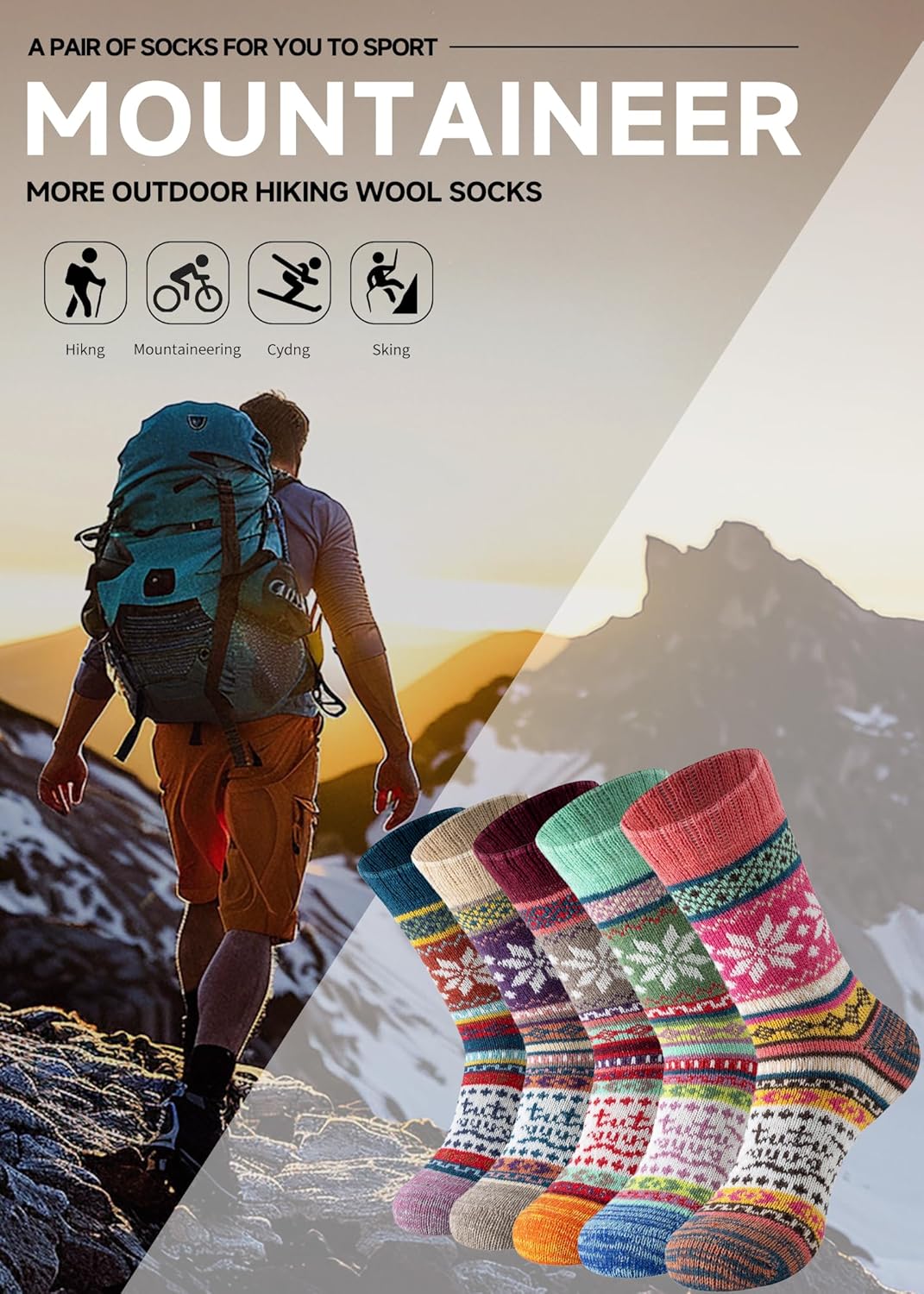 Women's Winter Crew Socks, Warm Thick Wool, Cozy Soft, Perfect for Christmas Gifts, Stocking Stuffers - Image 3