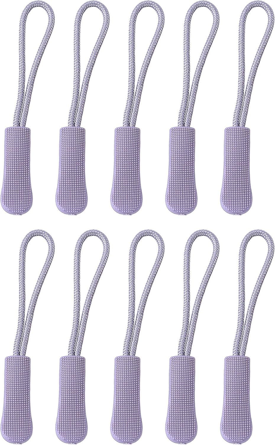 POFET 10pcs Zip Tags Cord Pulls Zipper Extension Zip Slider Grey,Zipper