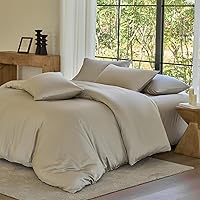 Vista 4 de DOZ - Juego de funda de edredón, 100% viscosa derivada de bambú, cultivado orgánicamente, suave como la mantequilla, fundas de edredón refrescantes