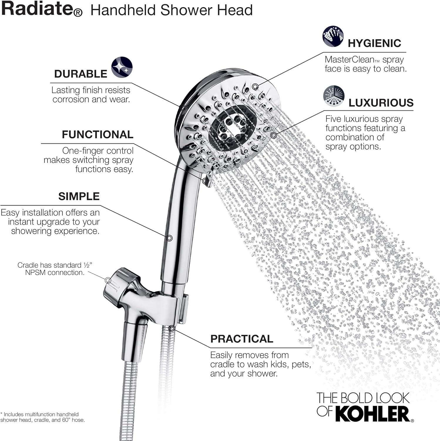 RADIATE MULTIFUNCTION HANDSHOWER