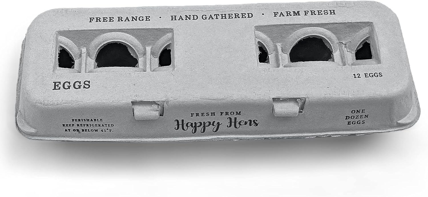 Egg Cartons with Farm Branding - recycled paper