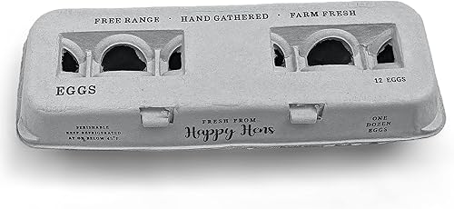Miniatura 6 de Cartones de huevos adorable diseño impreso para huevos frescos de granja, cartón de papel reciclado, resistente y reutilizable, capacidad para