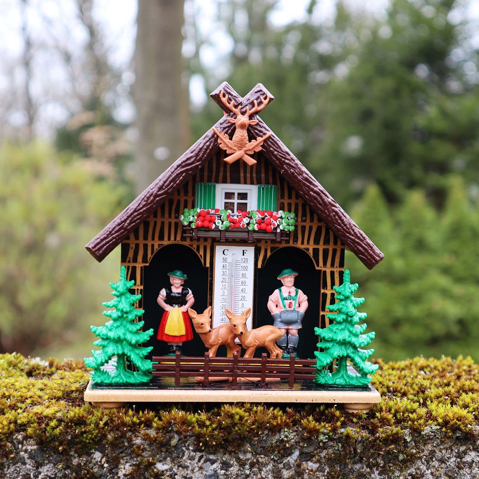 Freak Scene Wetterhaus - Thermometer - Bayern - Bayerische Waldhütte - Retro