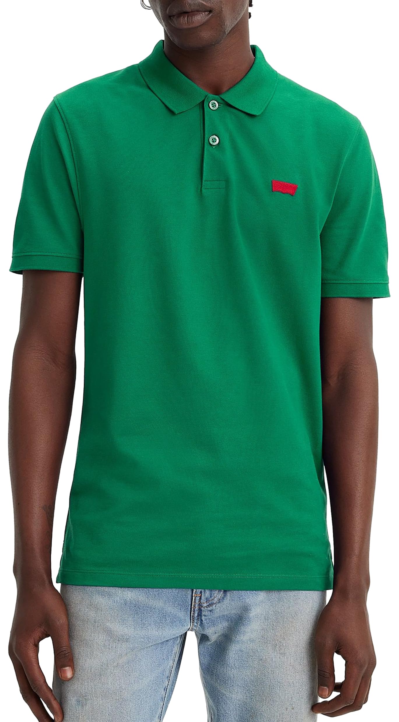 Levi's Men's Slim Housemark Polo Shirt, Shady Glade Pique, S