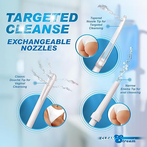 Miniatura 3 de Cleanstream Kit de enema de ducha de lujo para hombres y mujeres. Capacidad de bolsa grande, válvula de control ajustable, manguera de 5 pies con 3
