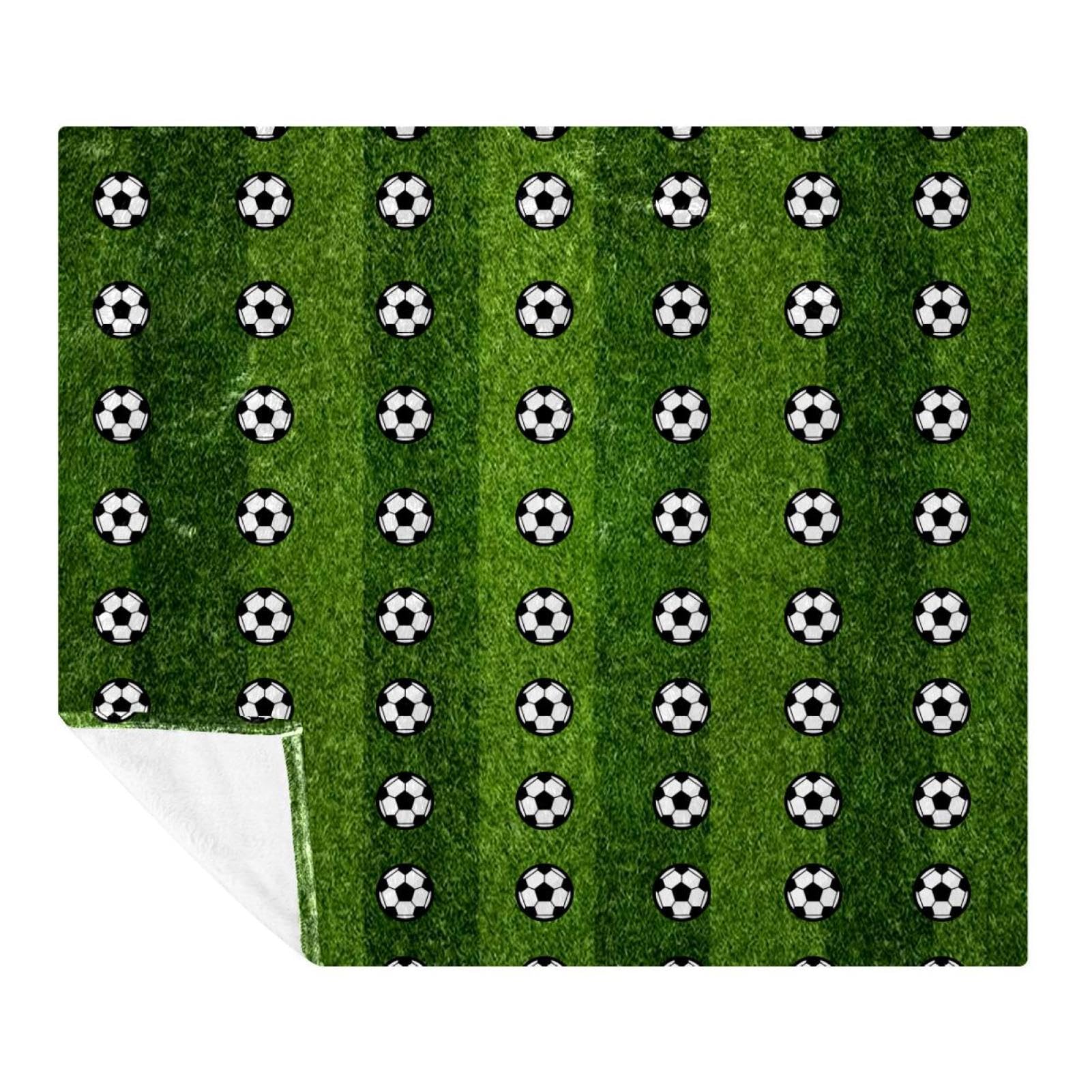 Couverture polaire football douce, idée cadeau idéale pour lit enfant et sofa