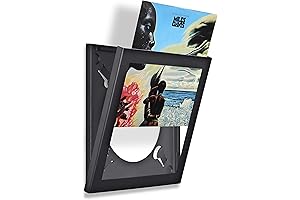 Show & Listen Vinyl Record Frame 12.5 x 12.5 in Black