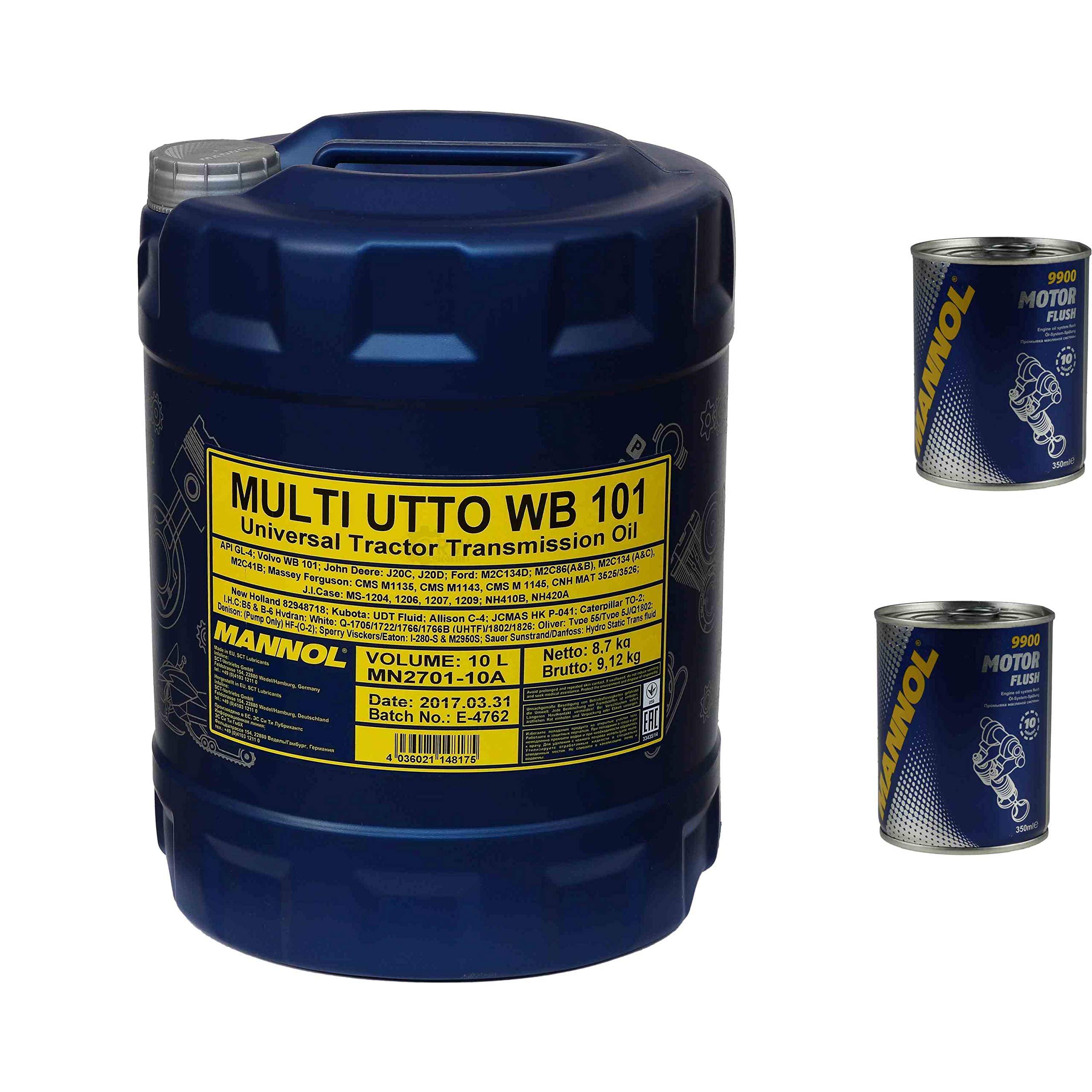 Huile de moteur MANNOL Multi UTTO WB 101 API GL-4 2xMotor Flush, 10 l