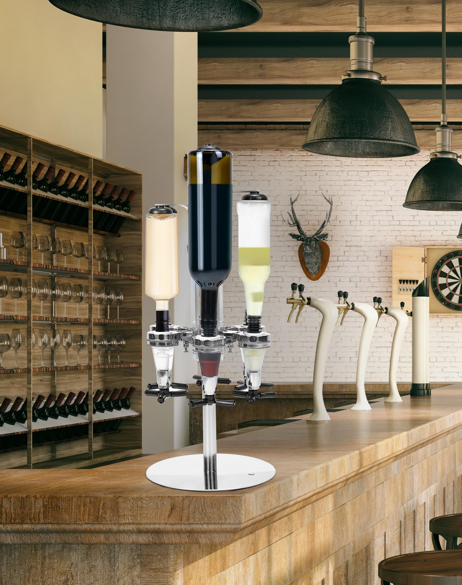 QWORK® 6 Flaschenkopfspender, Getränkespender für Flaschen, Aluminiumlegierung, für Bar, Party