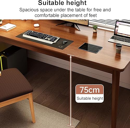 Miniatura 5 de Escritorio moderno para computadora, escritorio de estudio, estación de trabajo, escritorio ejecutivo de PC de estilo simple, mesa de trabajo