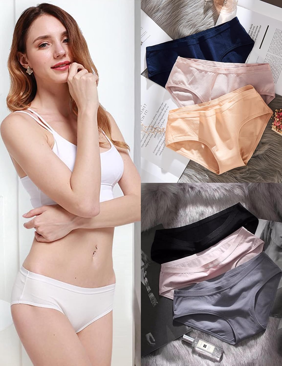 Soft Girls' Cotton Briefs for Teens - 8-Pack Comfortable, Breathable Underwear, Essential Everyday Panties (Basic 14)