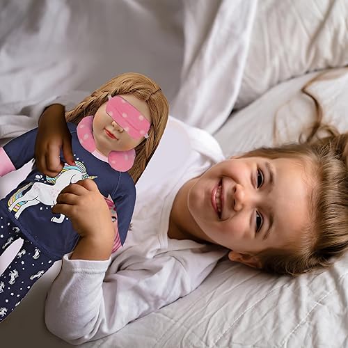 Miniatura 5 de MSYO Conjunto de pijama de muñeca de 18 pulgadas, conjunto de ropa de dormir con temática de unicornio que incluye parte superior de pijama,