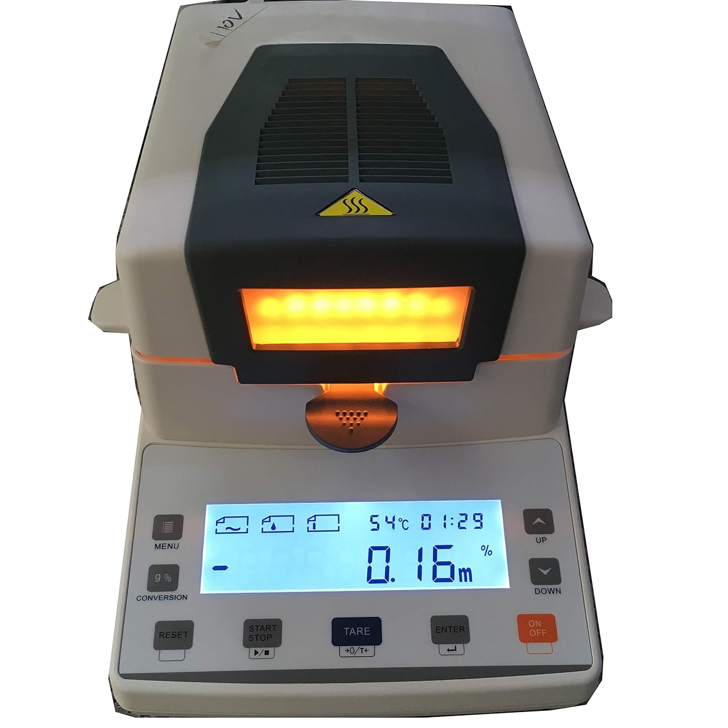 Fast Lab Moisture Analyzer Electronic Moisture Analyzer for Food papermaking Mining Industries Capacity 110g Readability 0.005g 0.10%