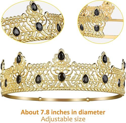 Miniatura 2 de Regalos de cumpleaños 50 para hombres, decoraciones de cumpleaños número 50 para hombres, corona de cumpleaños King y banda de cumpleaños King y