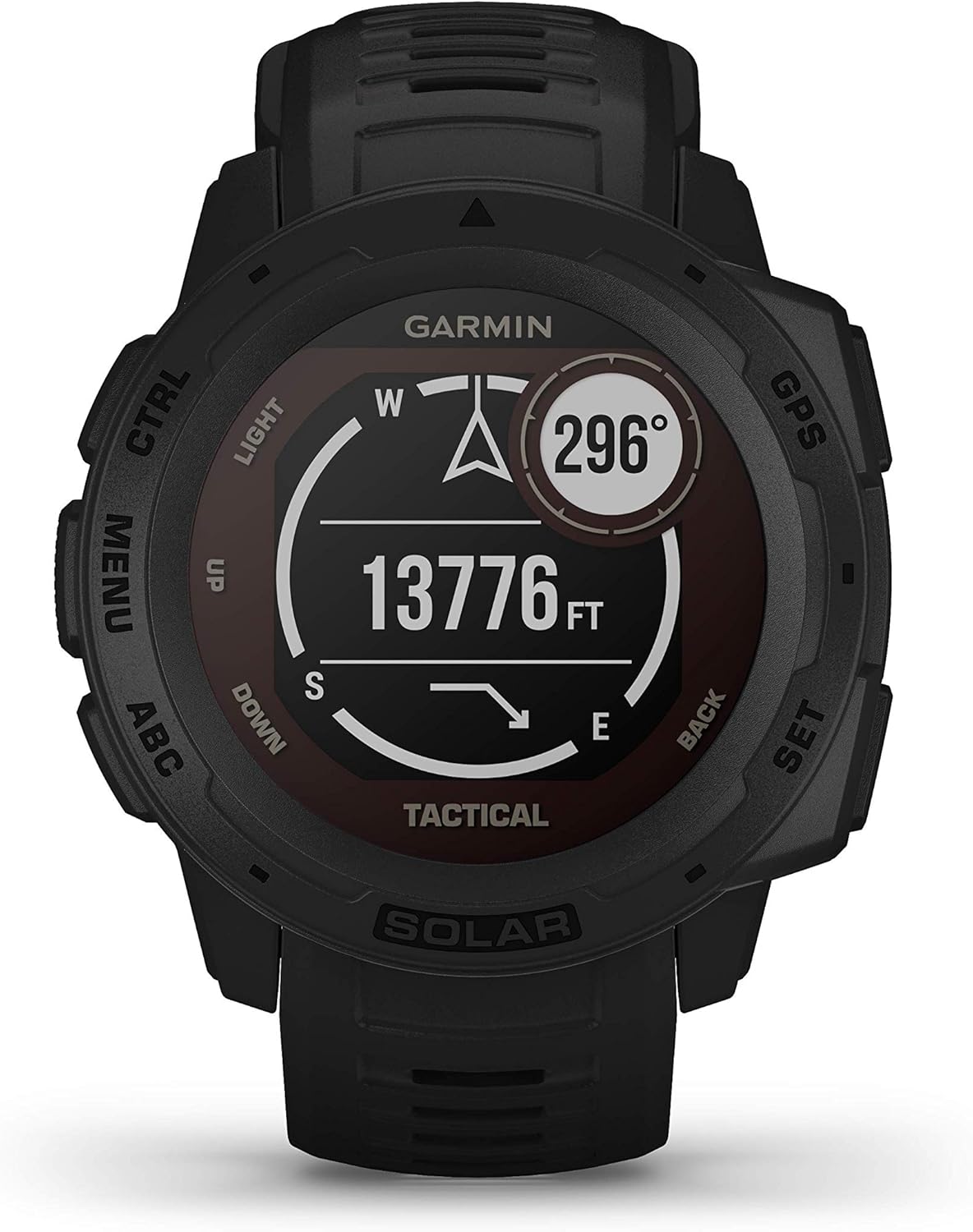 Wearable4U - Garmin Instinct Solar Tactical Edition Premium GPS Smartwatch with Included Ultimate Black Earbuds with Charging Case Bundle (Black)