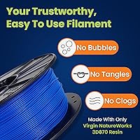 Vista 10 de 3D-Fuel 3D Filamento Pro PLA+ Negro Medianoche de Alta Temperatura y Resistente, 1.75mm, 1 kg +/- 0.02mm de Tolerancia, Fabricado en EE.UU., Fácil