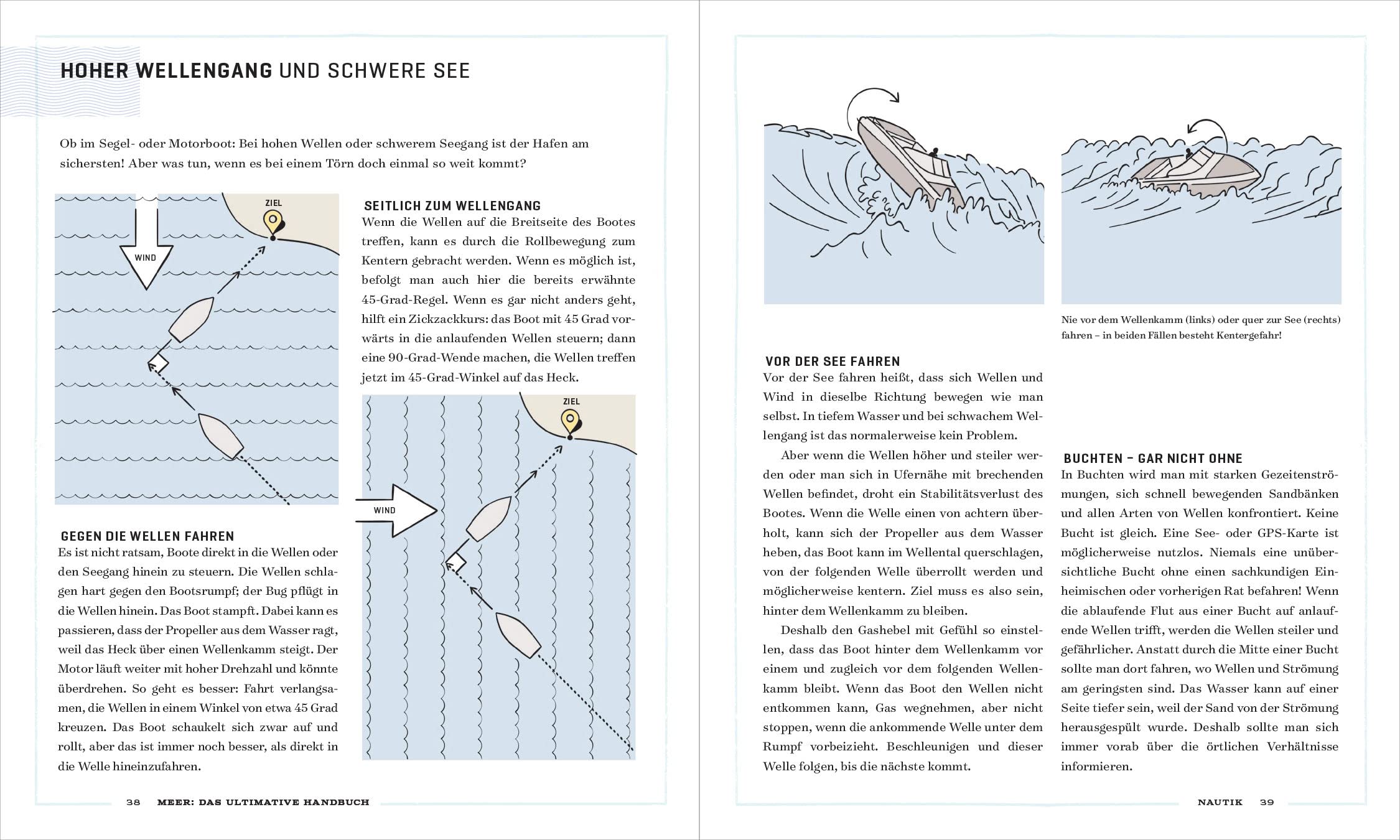 Meer: Das ultimative Handbuch. Alles über Schifffahrt, Segeln, Surfen, Tauchen, Angeln, Nautik, Meerestiere uvm. - Durchgehend illustriert und hochwertig gestaltet mit Folienprägung