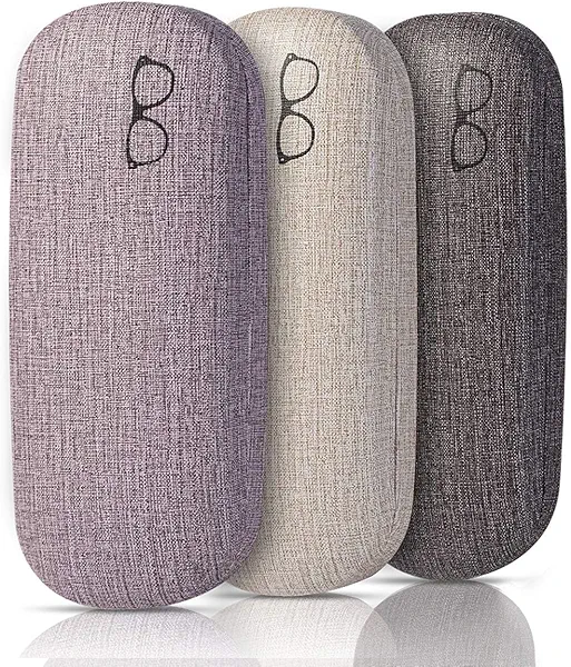 RayLove 3-Pack Hard Shell Eyeglasses Case Large Reading Glasses Hard Case