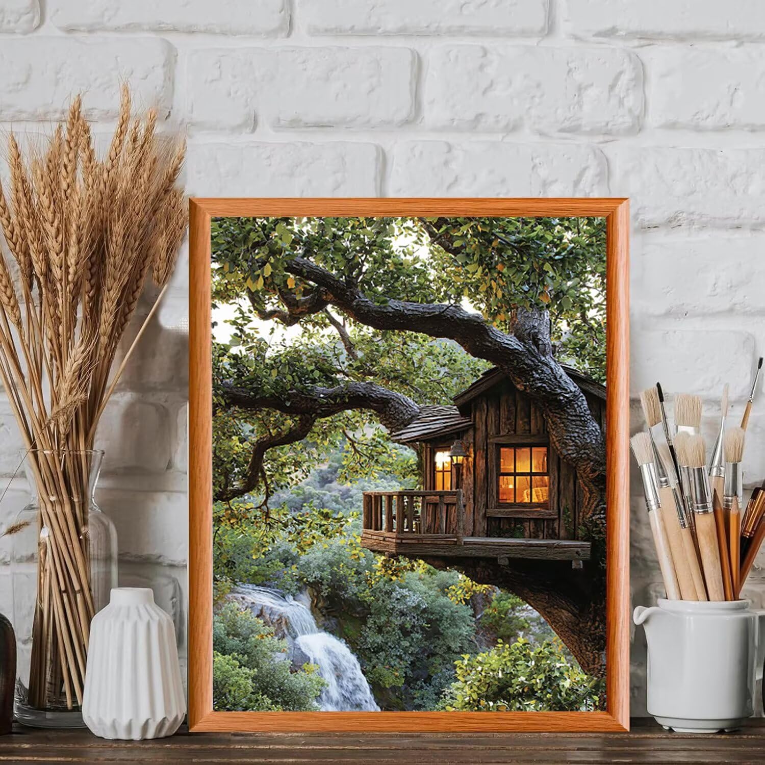 WEISHIWE Maison dans l'arbre Peinture Numero Adulte Kits, 80x100cm m-897