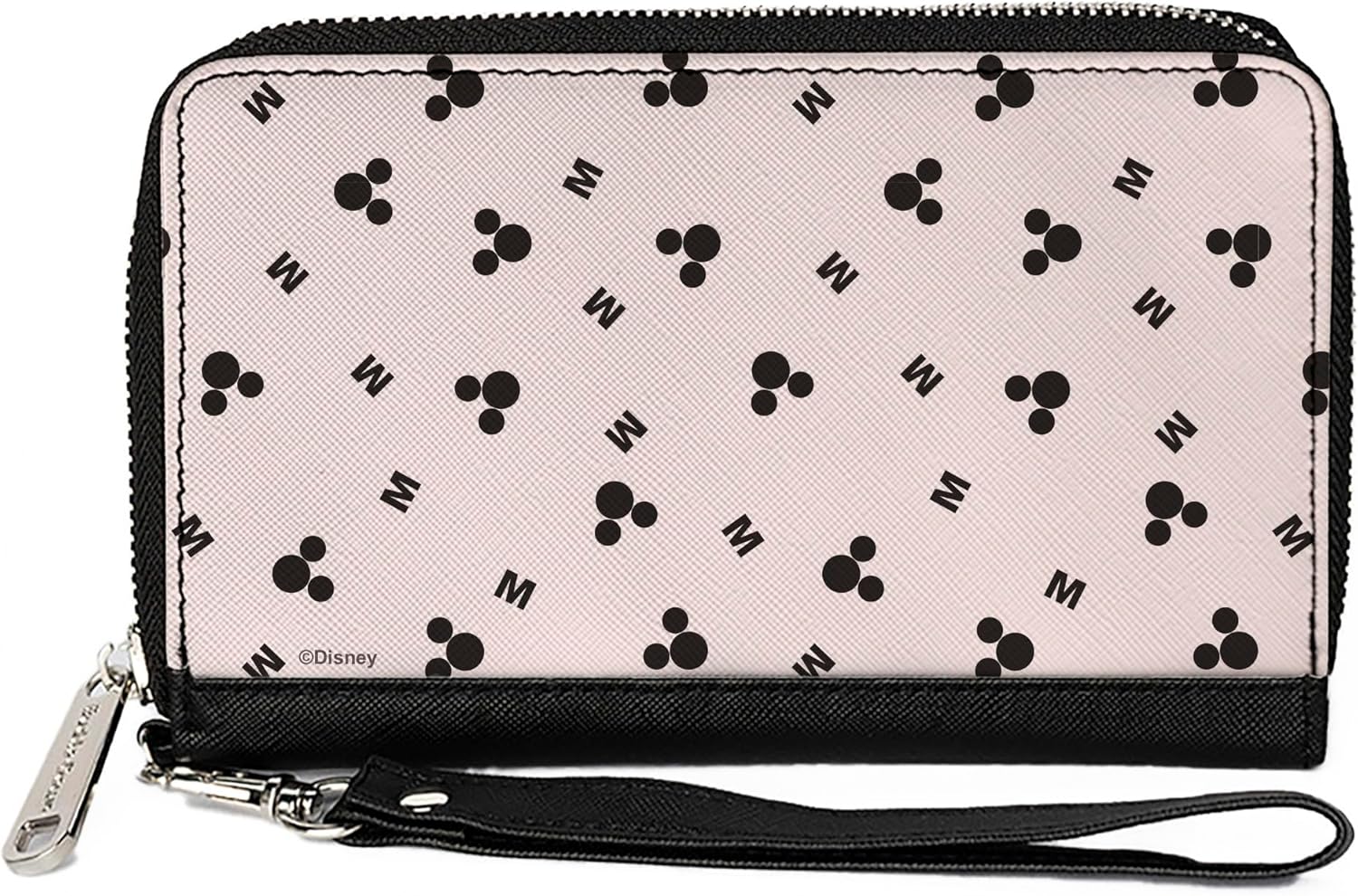 Buckle-Down Women's PU Zip Around Wallet Rectangle-Mickey Mouse, 7.5"x4.5"