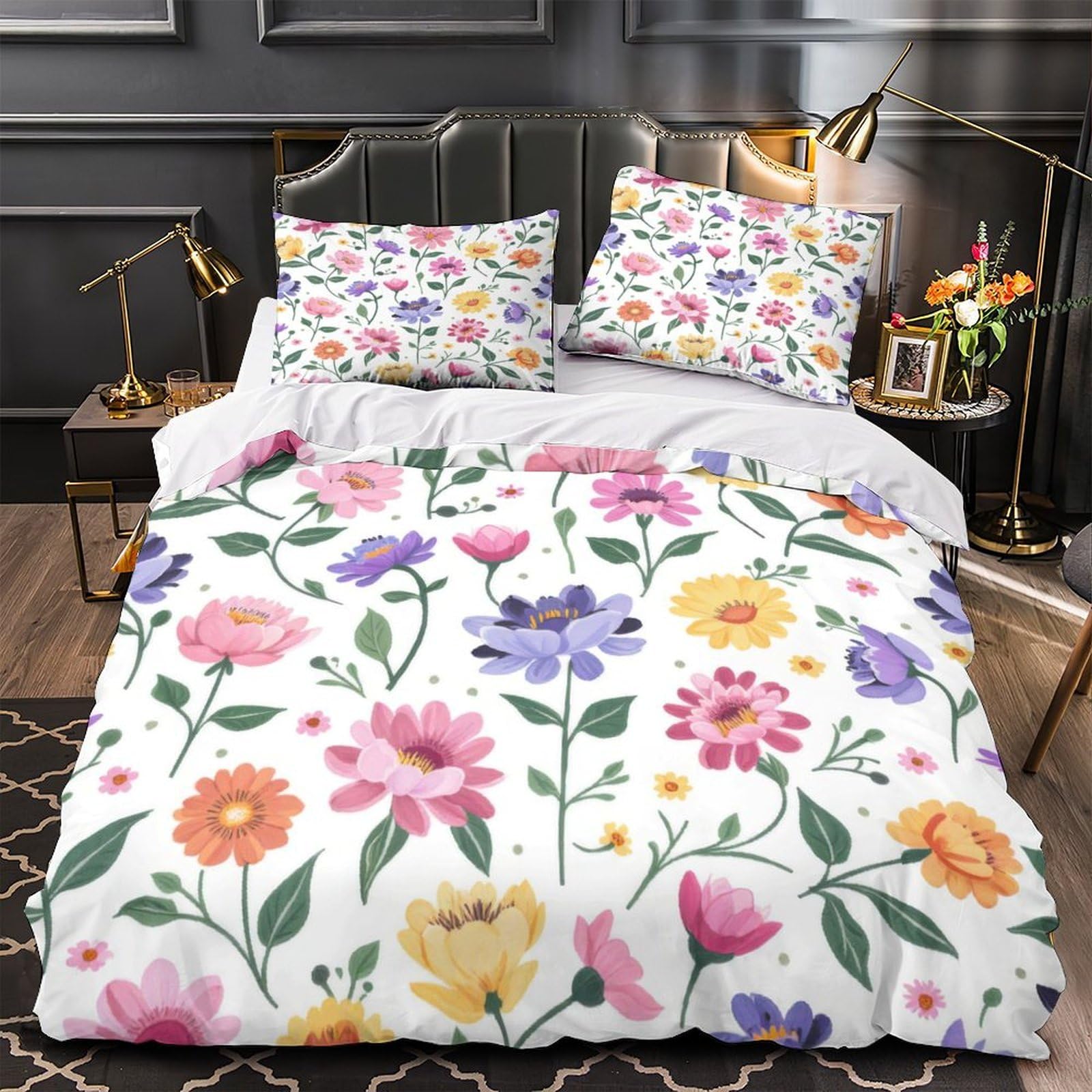 Parure de lit housse de couette microfibre anti-allergie avec zip pour en finir avec les boutons