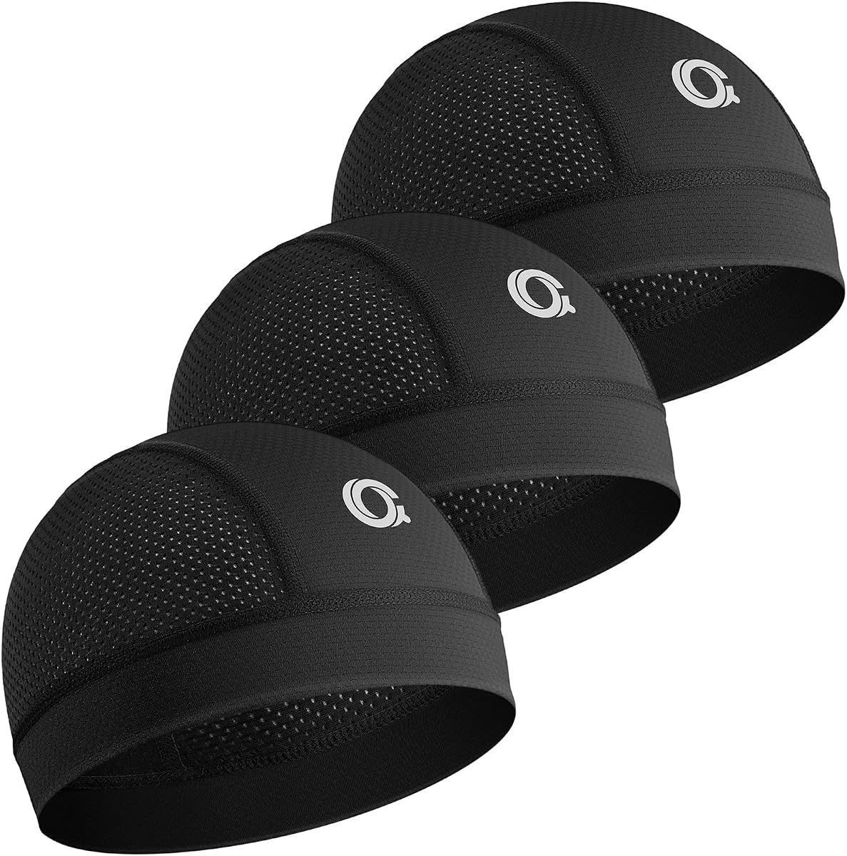 Paquete de 3 gorros refrigerantes con forma de calavera, forro de casco transpirable que absorbe el sudor para hombres | Ligero de secado rápido, que absorbe la humedad, ajuste cómodo, sin resbalones, forro para sombrero duro para trabajo al aire libre debajo de la motocicleta para hombres y mujeres