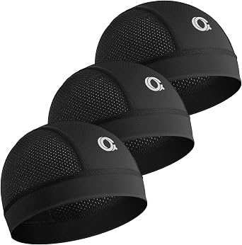 3-Pack Cooling Skull Cap Breathable Sweat-Wicking Helmet Liner for Men