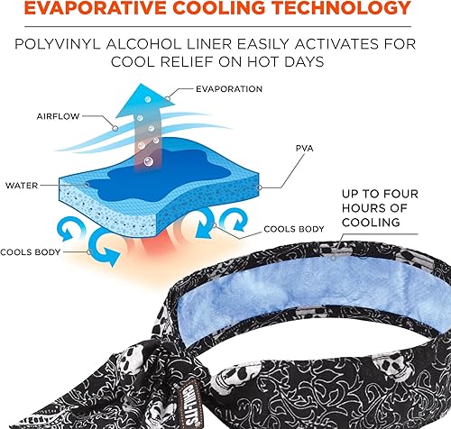 Miniatura 9 de Ergodyne Chill-Its 6700CT - Bandana de enfriamiento evaporativo