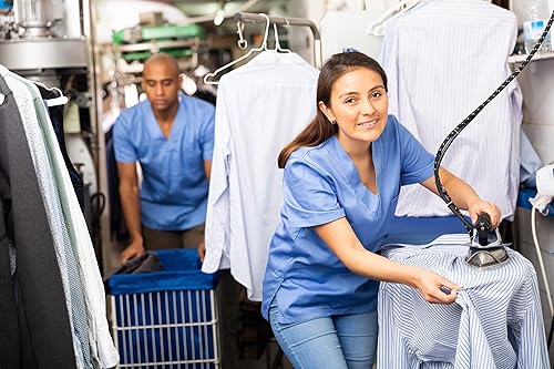 Miniatura 5 de Silver Star Plancha de vapor ES-300 – 110 voltios alimentada por gravedad para botella colgante con placa de suela laminada antiadherente, cartucho