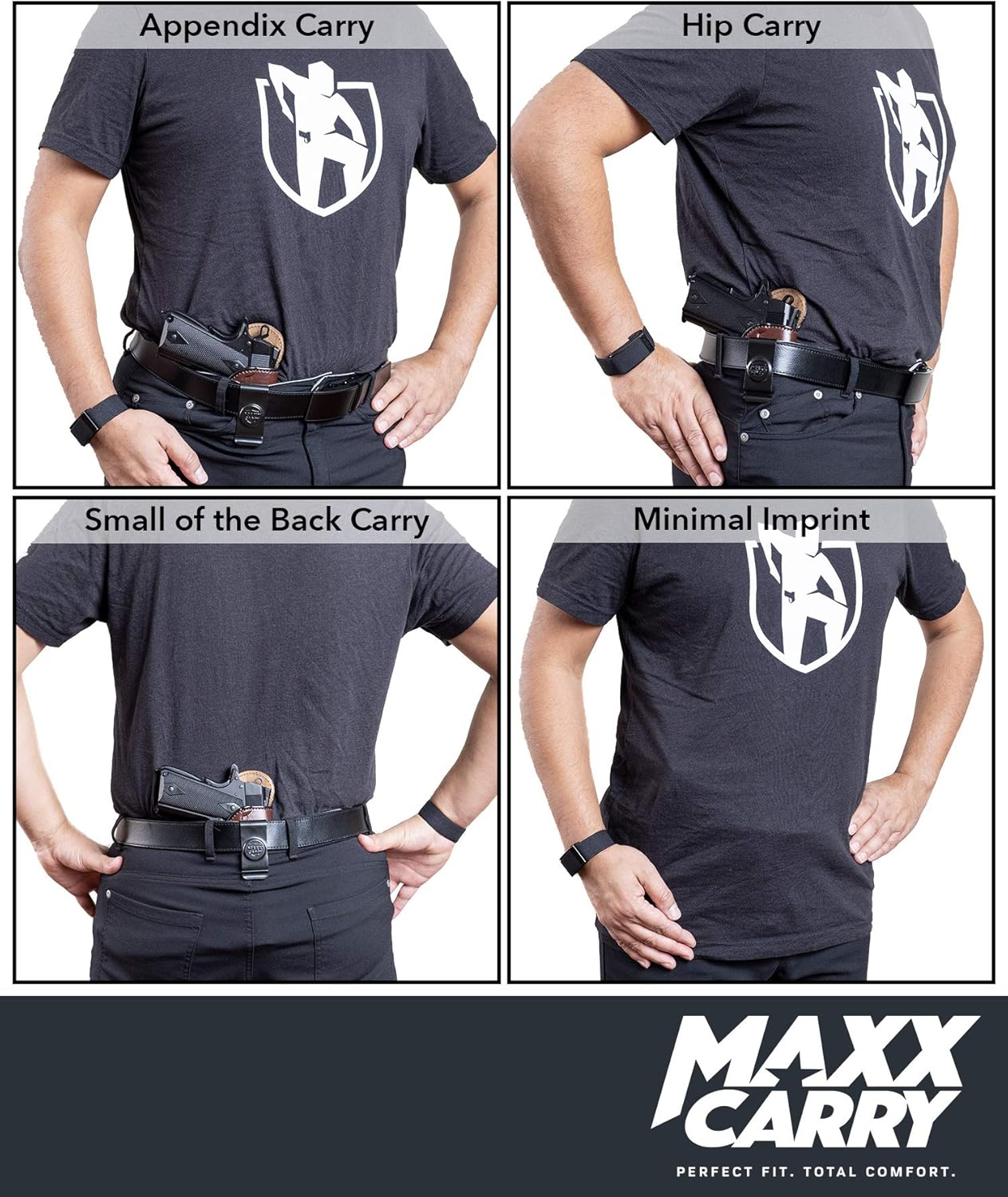 Maxx Carry IWB Leather Gun Holster for Taurus 1911 Full Size 5 inch Barrel | Colt 1911 | Kimber 1911 | Ruger SR1911 Standard and Other 5 inch 1911 Pistols