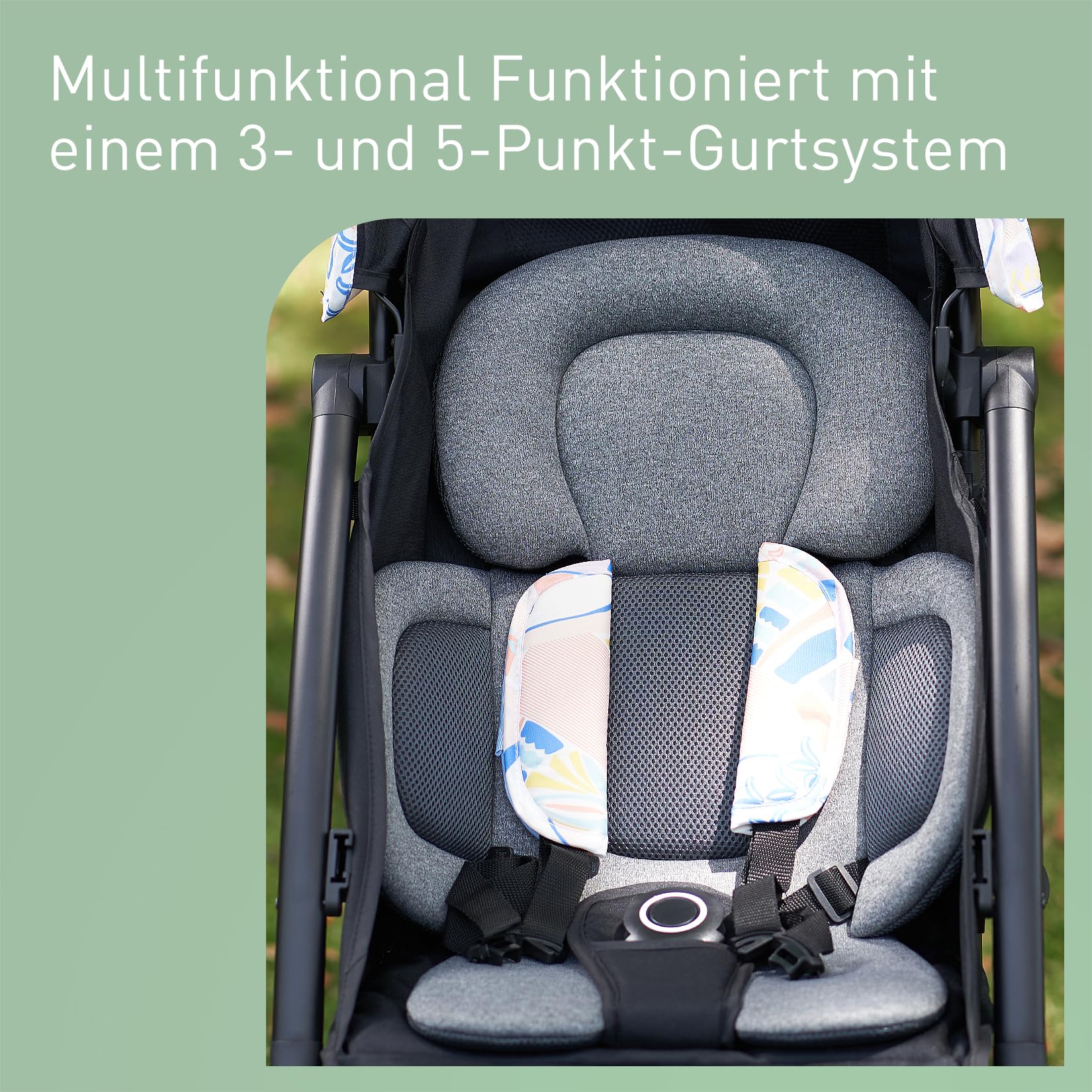 Innokids Insert De Siège Auto Pour Bébé, Support De Tête Et De Corps Pour Bébés, Coussin De Siège De Voiture Doux Pour Sièges D'auto Et Poussettes De Bébé (Beige