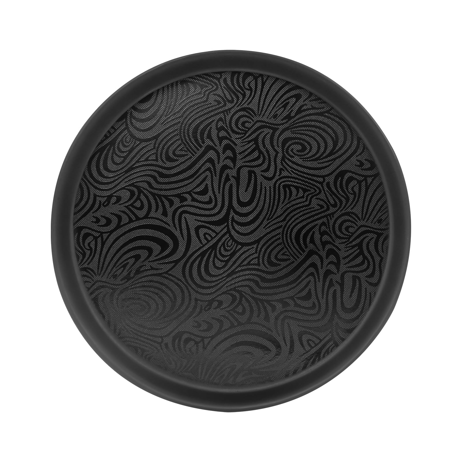 Juego de 8 bandejas de servicio redondas antideslizantes de plástico resistente, color negro, bandeja de restaurante para hoteles, cafés y bar, ligera y robusta para bebidas y comidas (35