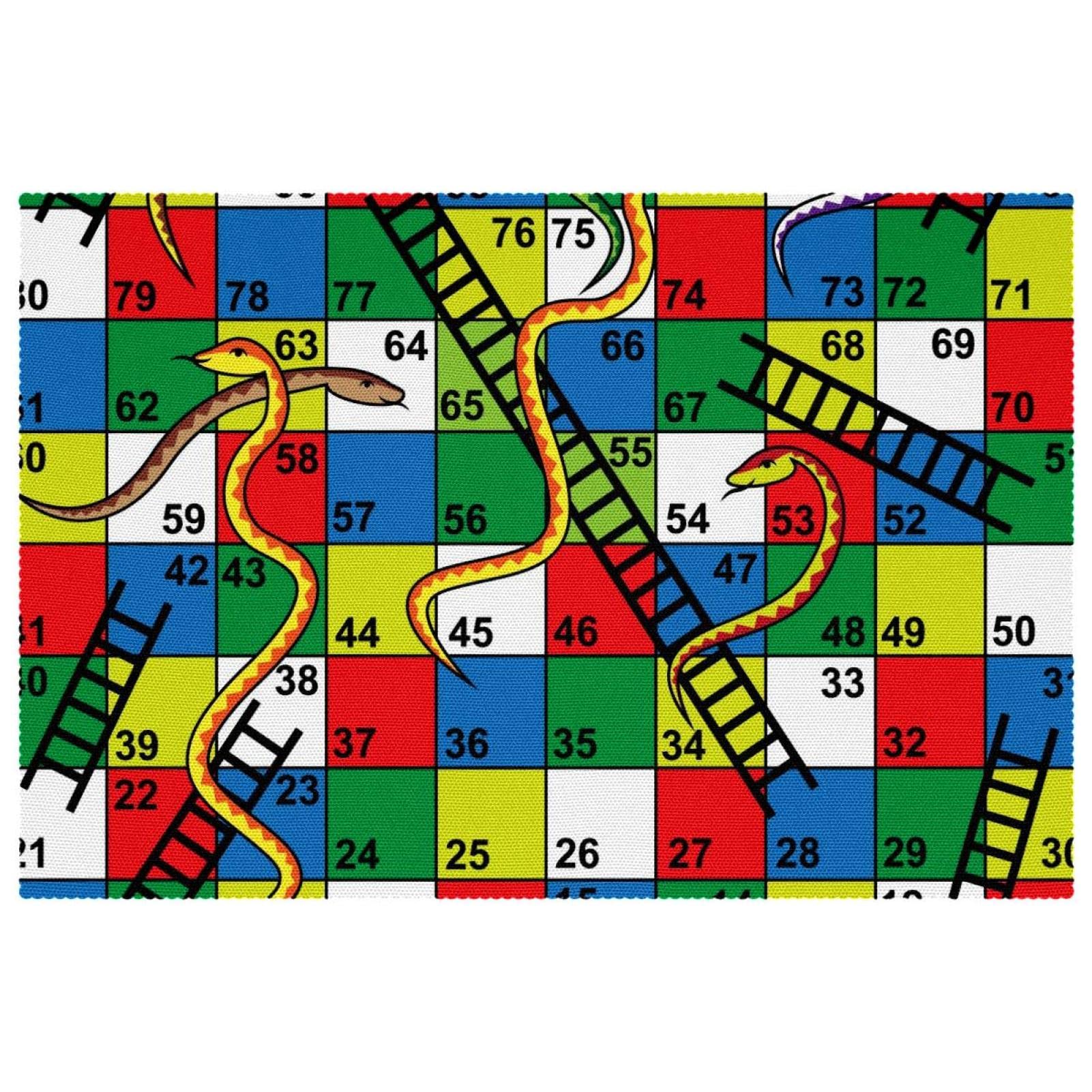 Set de table en forme de serpent lot de 6 tapis de salle à manger à carreaux 30x45cm