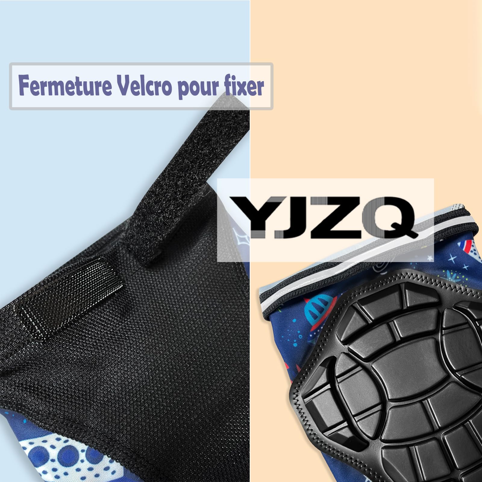 YJZQ Genouillère enfant Vélo Genouillère Rugby Protège-genoux Respirant Protection anti-choc pour Sport Football Cyclisme Basket-ball Scooter S-3-5ans