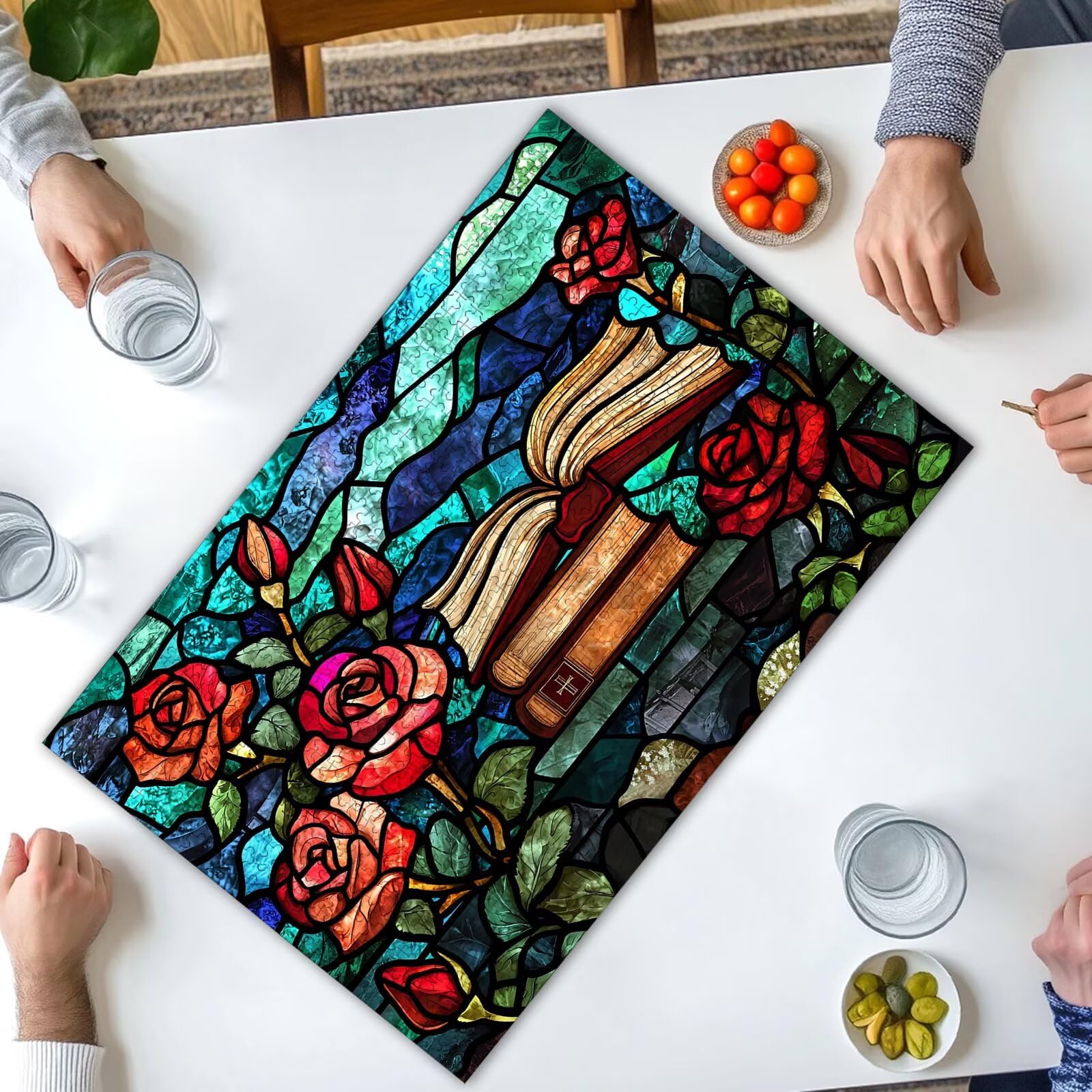 Puzzle de 2000 Piezas para Adultos, Flor Puzzle 2000 Piezas, Iglesia Rompecabezas Adultos con Caja, Medidas: 100x70 cm, Rompecabezas Madera para Toda la Familia, Home Decoration, Regalo Mujer, -3485