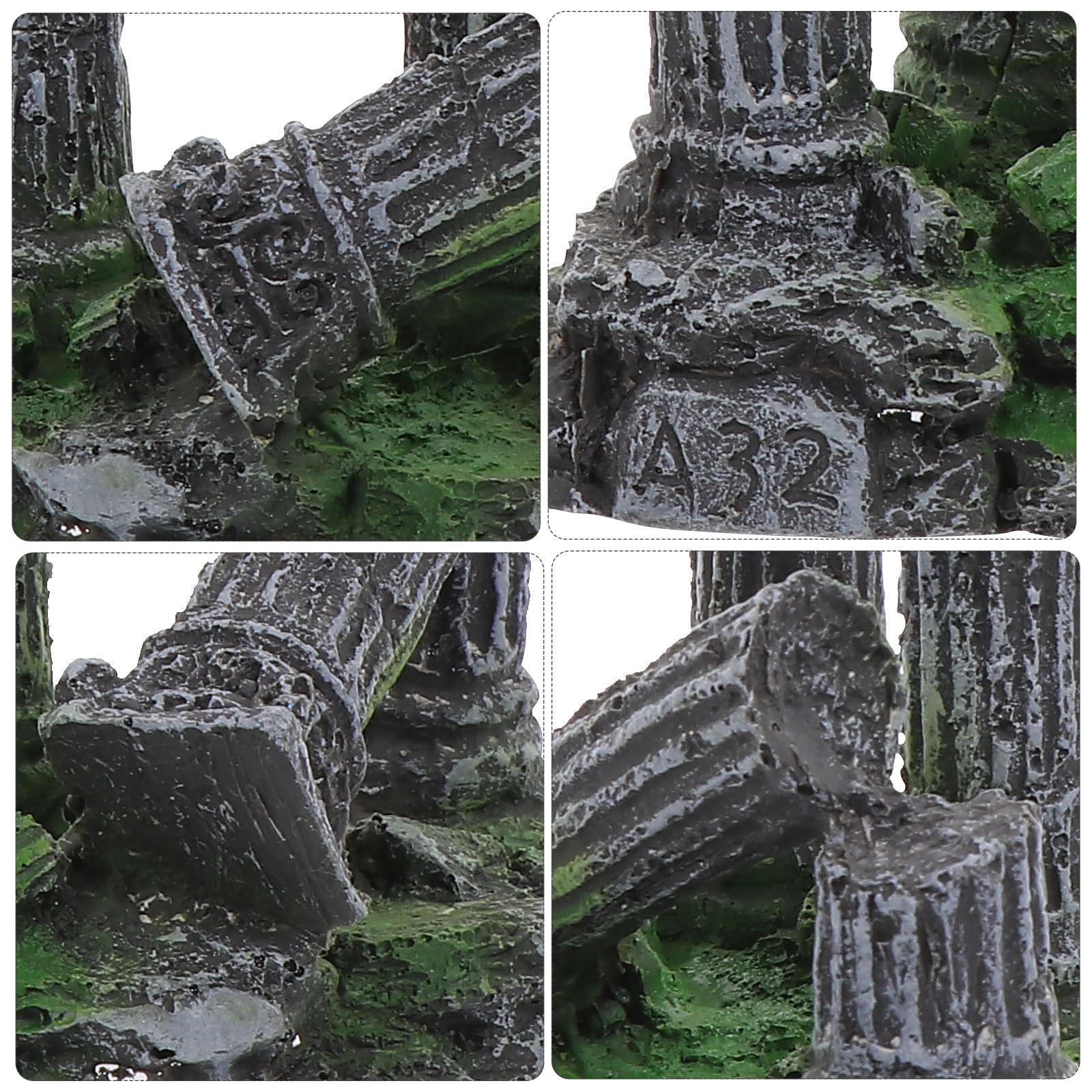 Aquarium Dekoration aus Harz Römische Säule Fischversteck Versteckhöhle für Aquarium Zubehör Zufällige Farbe Zufällige Farbe