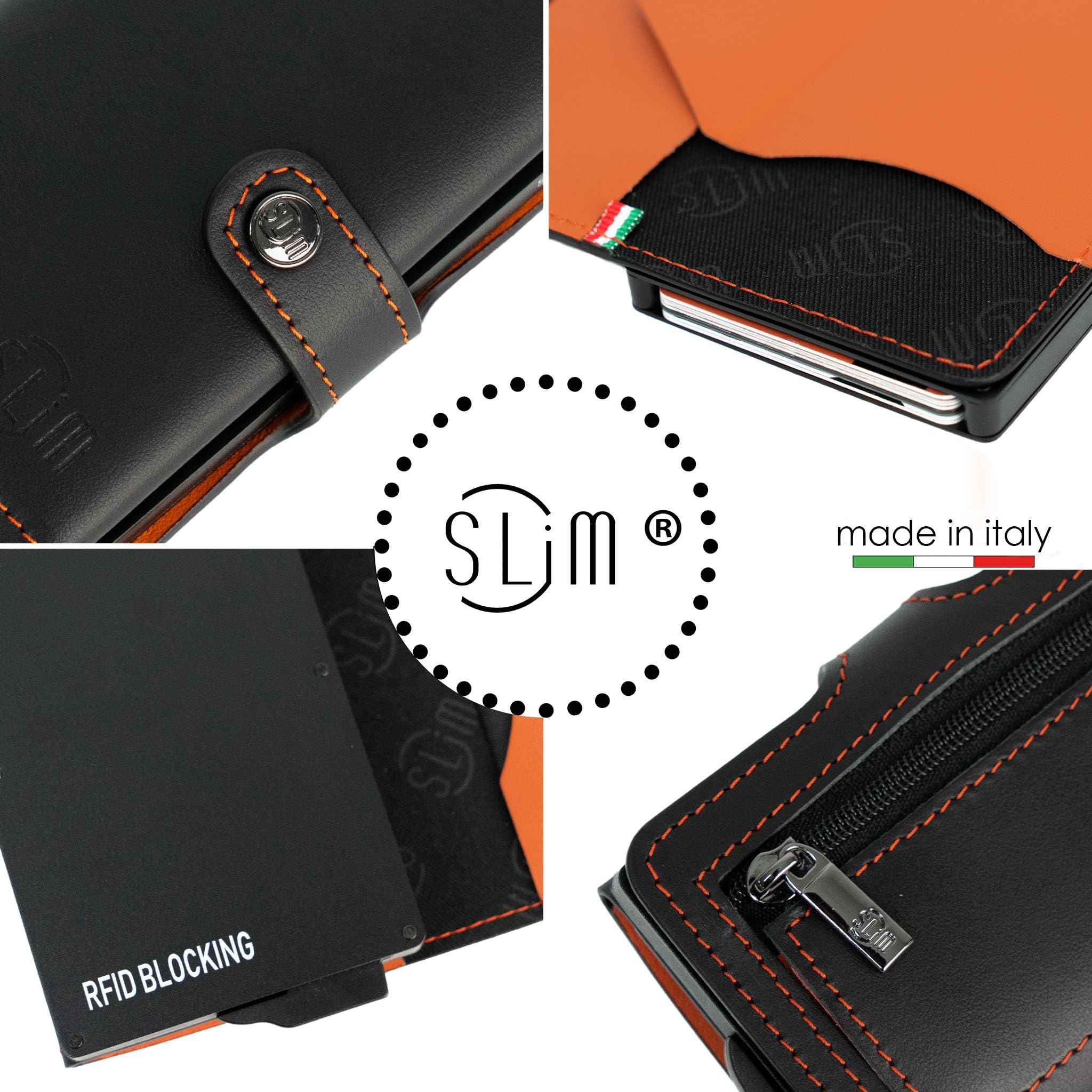 SLim Porta Carte di Credito Schermato Portafoglio Uomo Rfid Portatessere Anticlonazione Donna Portacarte Uomo