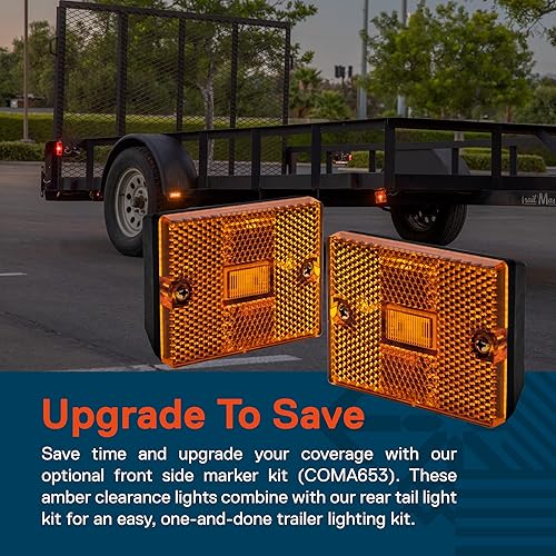 Miniatura 5 de TRUE MODS - Kit de luces LED para remolque y marcadores ámbar DOT FMVSS 108 SAE AIS2T2APCL IP67 sumergible luz trasera de freno de licencia y arnés