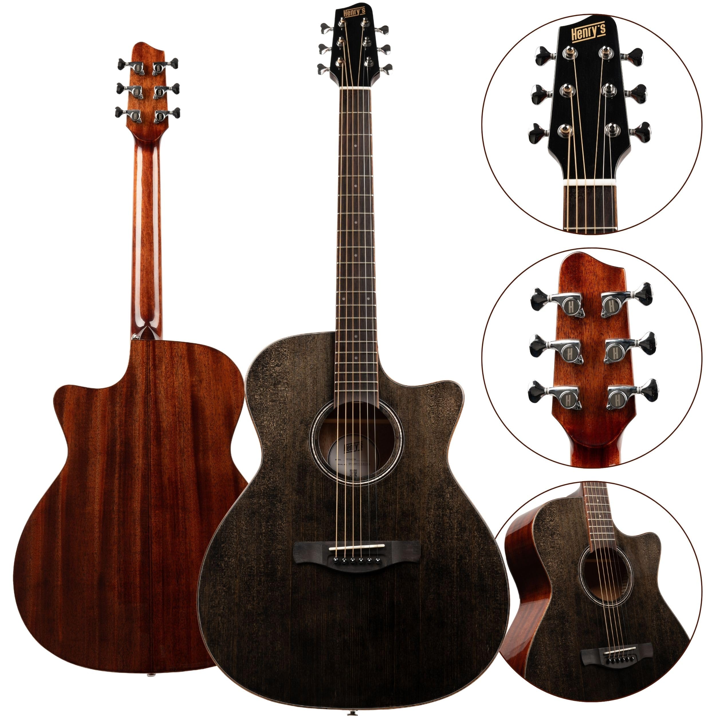 Henry's Daily GAD1 Western-Gitarre Akustikgitarre Massive Fichtendecke Mahagonikorpus