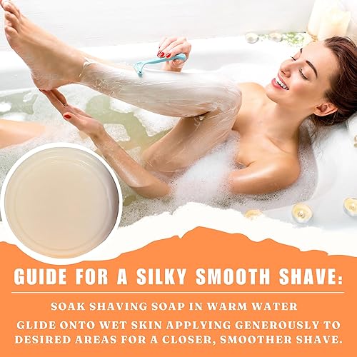 Miniatura 119 de Gents Jabón de afeitar de sándalo para hombre, barra natural con manteca de karité y glicerina para espuma rica, 3 onzas