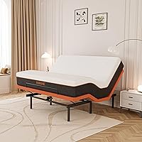 Vista 14 de ESHINE Base de cama ajustable Queen con colchón de 12 pulgadas, espuma viscoelástica híbrida (mediana), control remoto inalámbrico, instalación en 5
