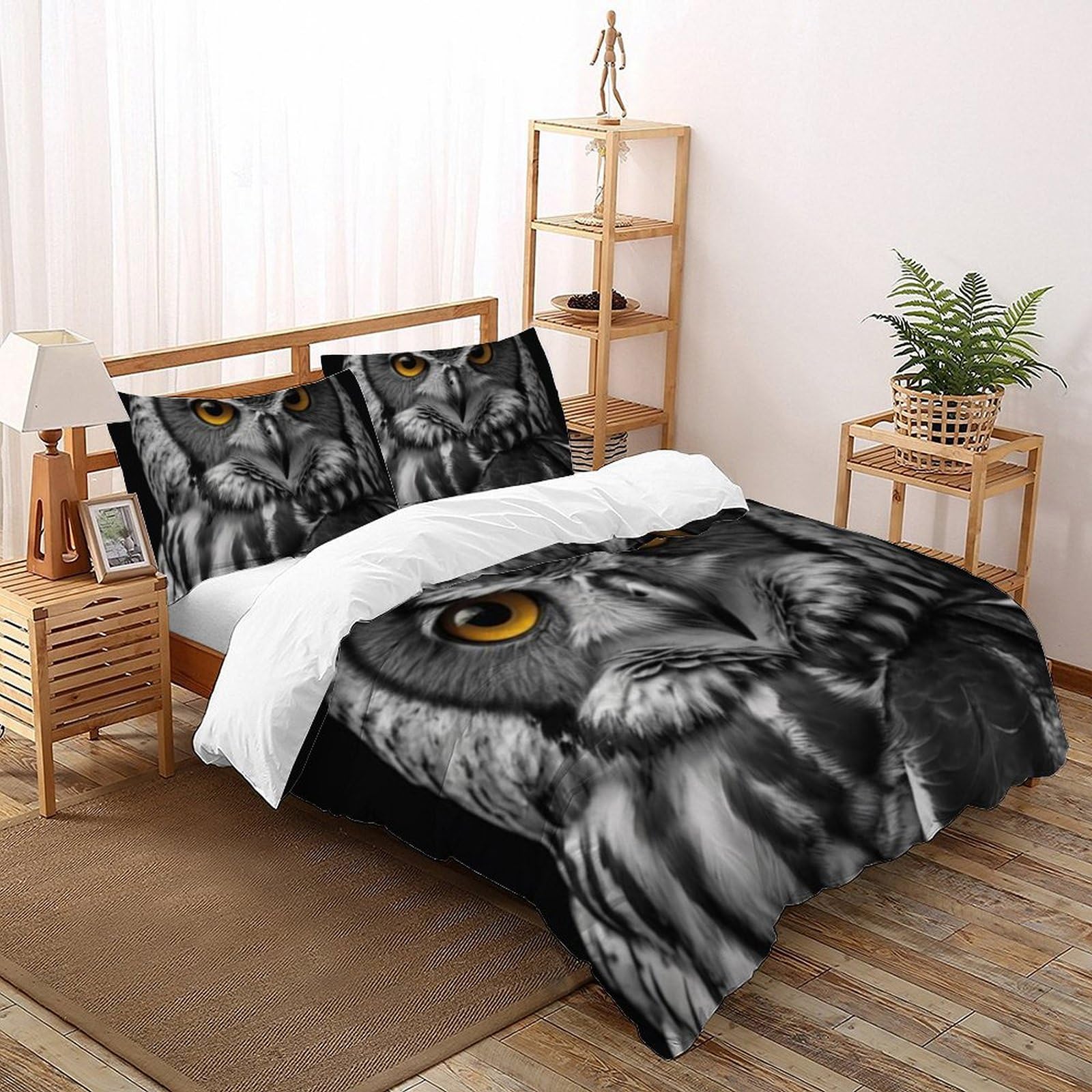 Housse de couette microfibre animaux flying imprimé 3d 260x220