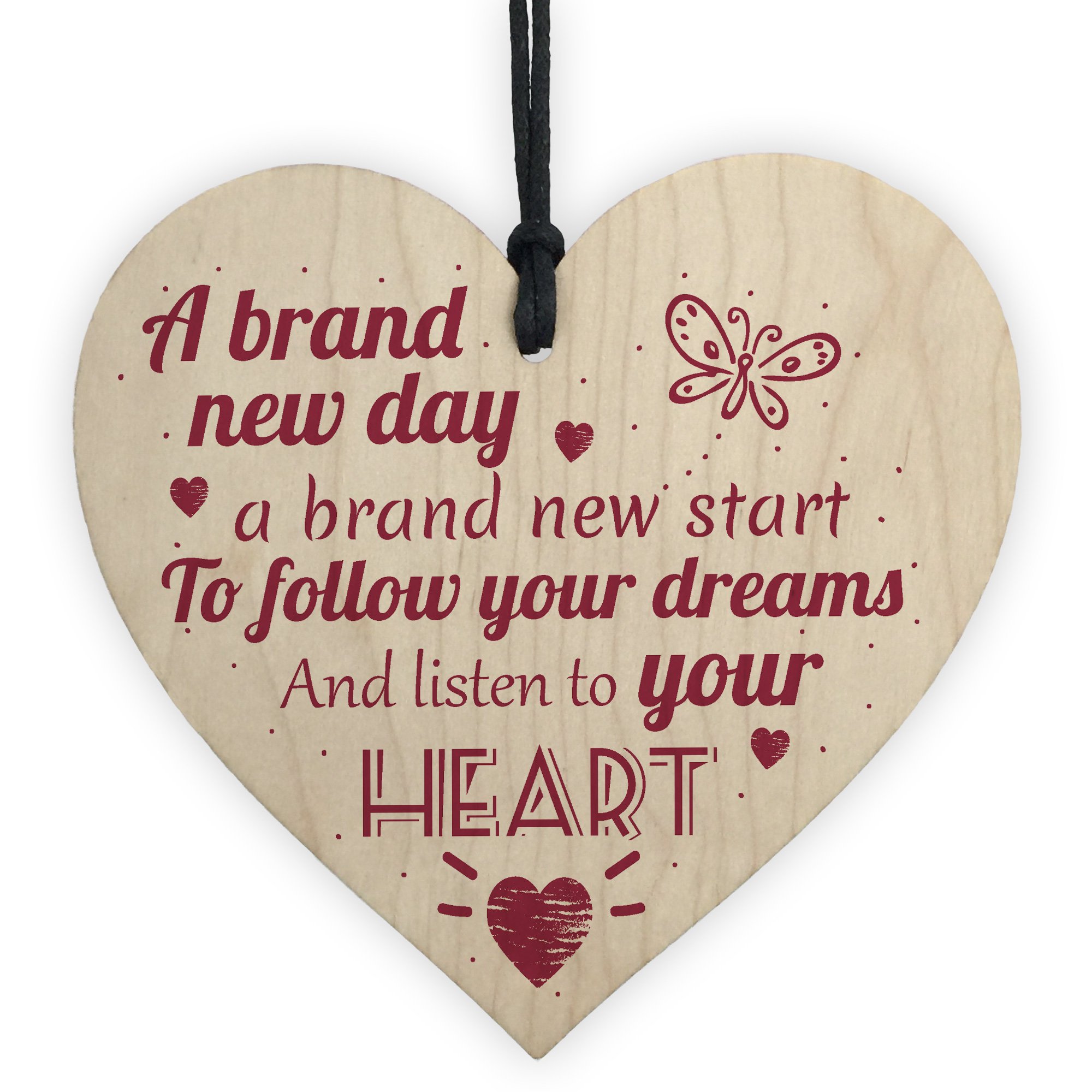 Red Ocean Follow Your Dreams Inspirational Hanging Plaque Friendship Gift For Women Girls Birthday