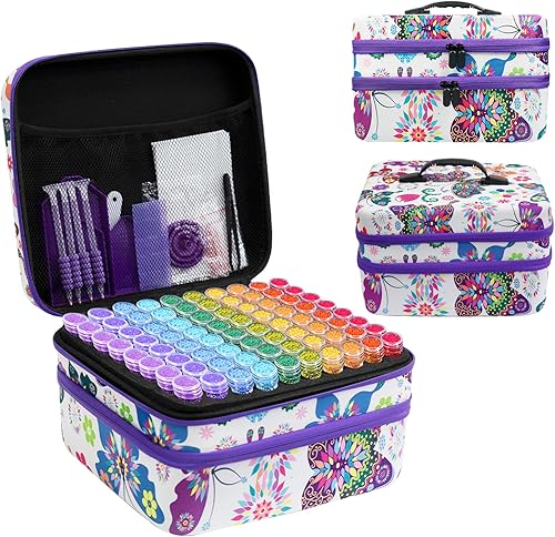 Miniatura 46 de ZORETCO Contenedores de almacenamiento de pintura de diamantes, 60 ranuras, kits de pintura de diamantes, accesorios y herramientas de pintura